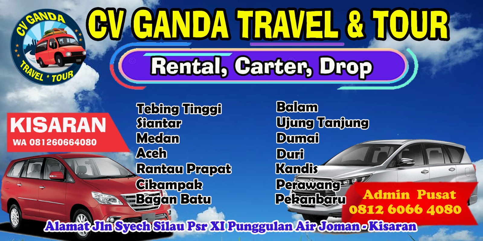 Poster promo Kantor Pusat CV GANDA Travel & Tour